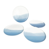A Home Like Alice Ombre Blue Wash Ceramic Dinner Plate Set (4-Piece)