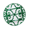 A Home Like Alice Green Scroll Pattern Ceramic Dinner Plate Set (5-Piece)