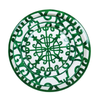 A Home Like Alice Green Scroll Pattern Ceramic Dinner Plate Set (5-Piece)